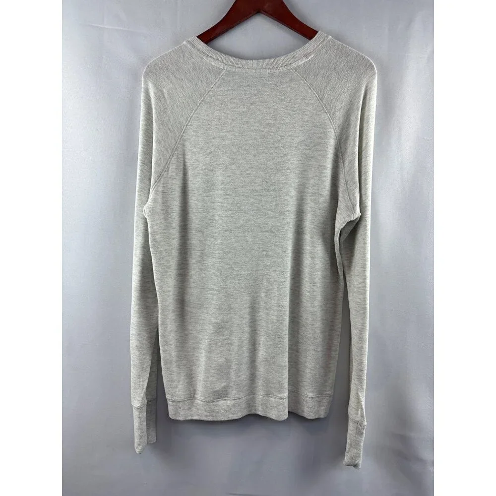 Athleta Womens Light Gray Long Sleeve Sweatshirt Medium